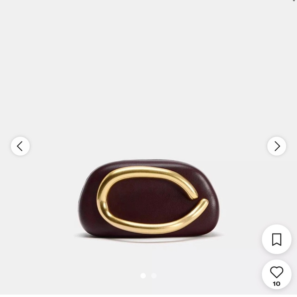 Zara Burgundy Clutch with Gold Accent NWT